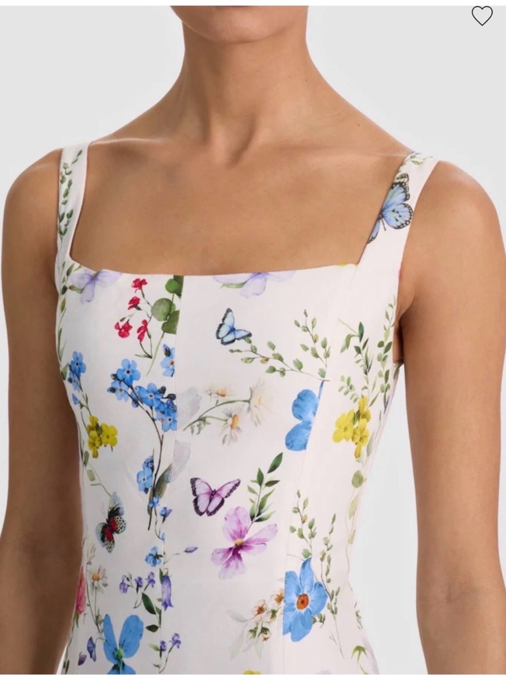 Alice + Olivia White Floral Square-Neck Maxi Dress - Picture 4 of 4
